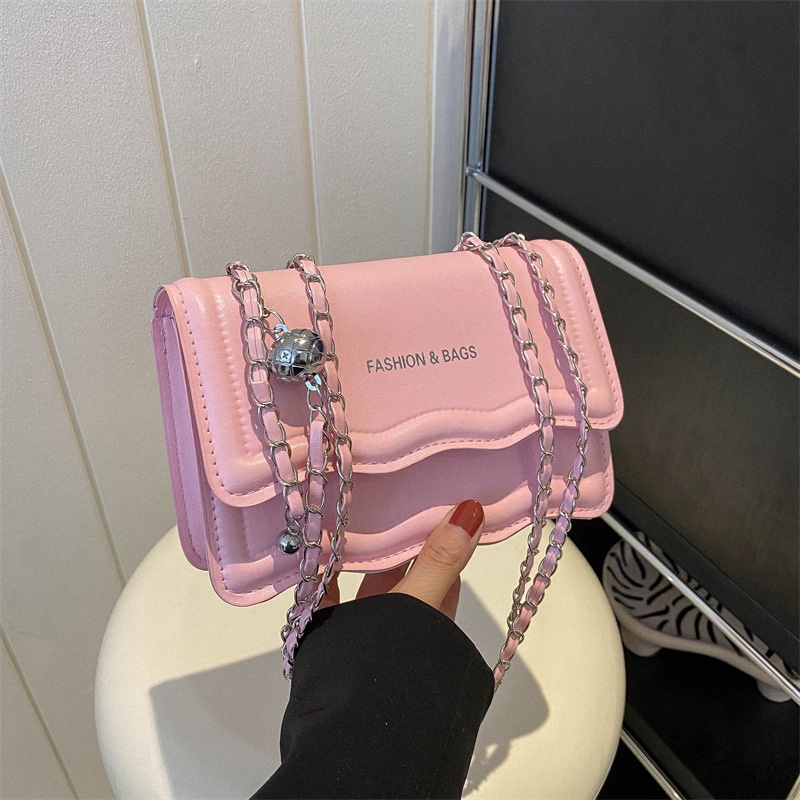 Túi Đeo Chéo Mini Hình Vuông Màu Trơn Đơn Giản Thời Trang 2023 Cho Nữ