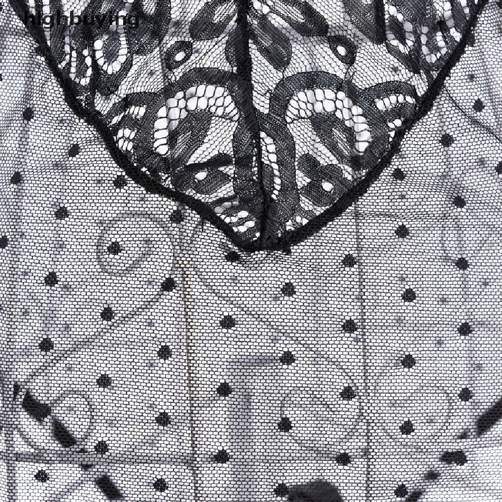 Áo Liền Quần Dài Tay Cổ Chữ V Phối Ren Quyến Rũ Cho Nữ