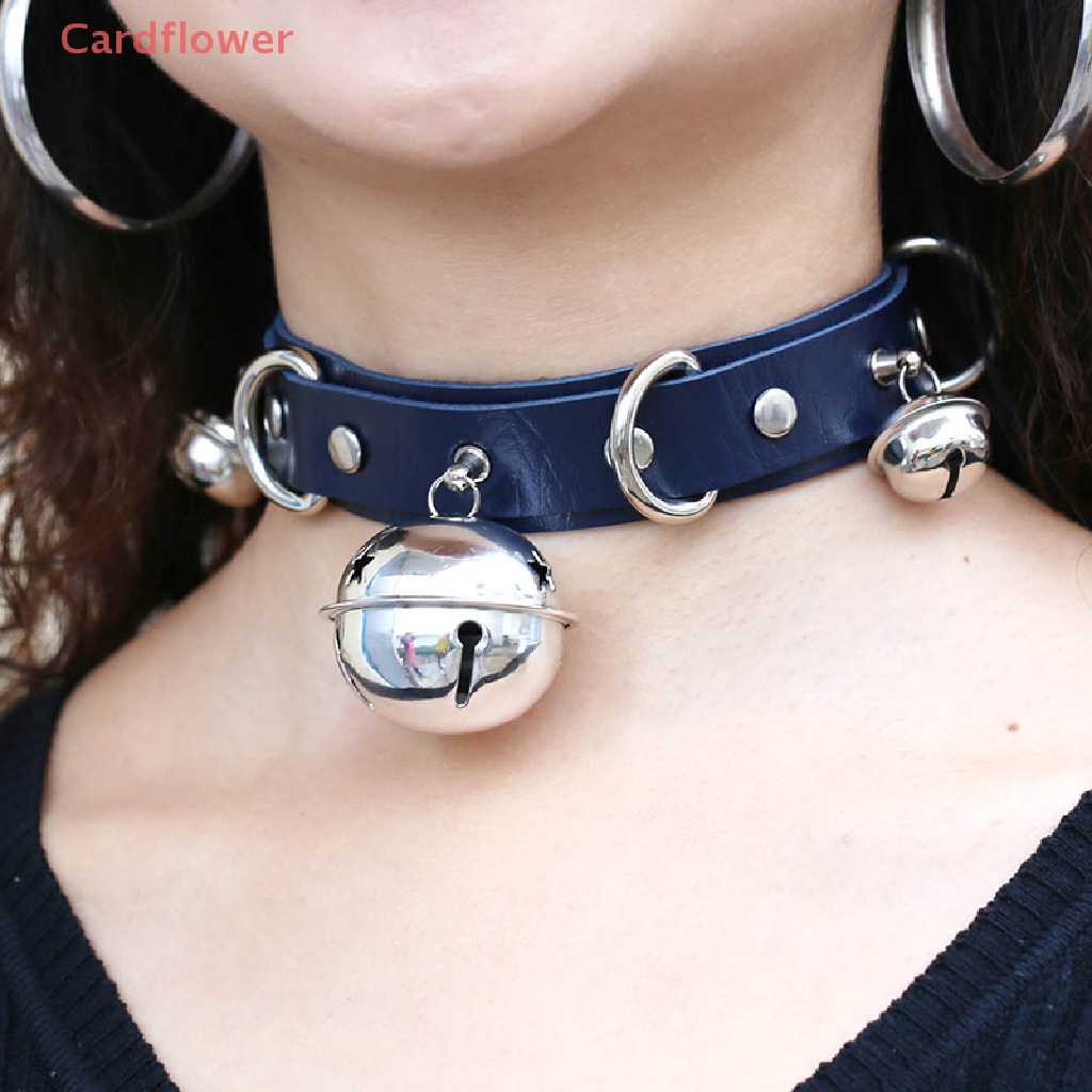 Vòng Cổ Choker Da Đính Chuông Phong Cách Punk Mới