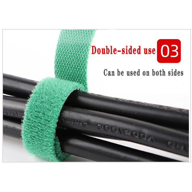 Set 5 Dây Quấn Cáp Sạc Nhanh Hình Chữ t Bằng Nilon Hai Mặt 15mm