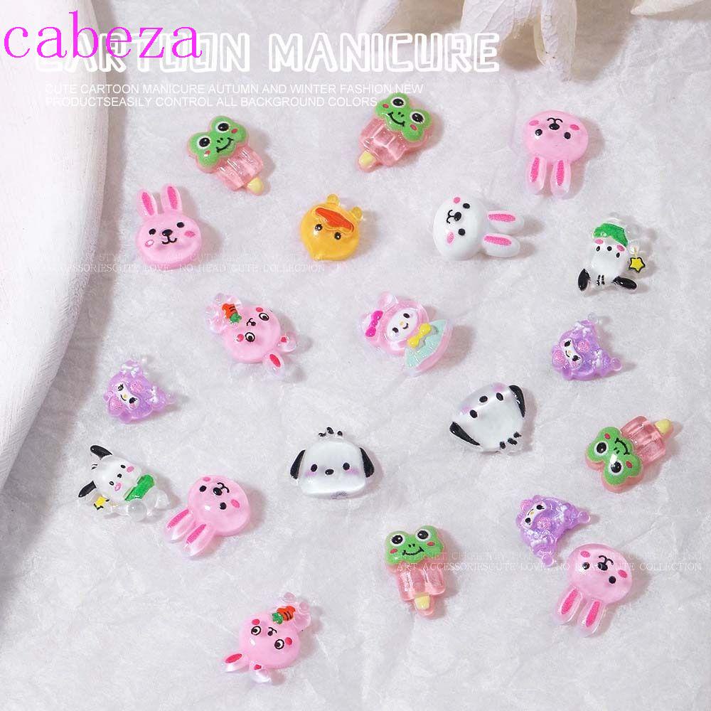 Phụ Kiện Trang Trí Móng Tay 3D Hình Thỏ Kuromi Hoạt Hình Xinh Xắn