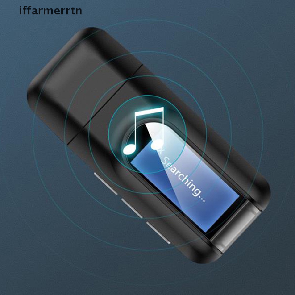 Usb Nhận Tín Hiệu Âm Thanh Bluetooth 5.0 Có Màn Hình LCD 2 Trong 1 Giắc Cắm 3.5mm