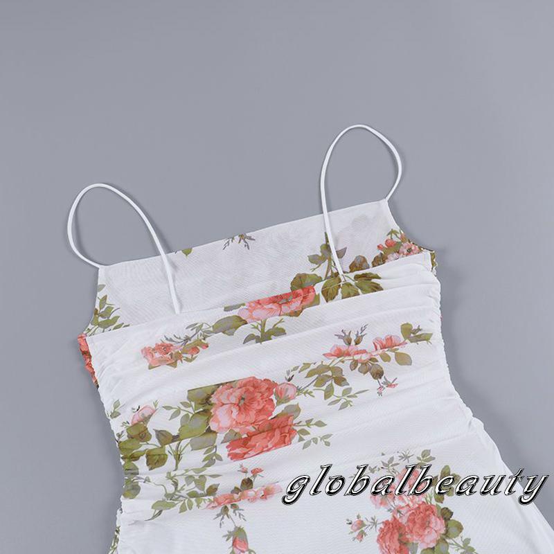 Đầm Body Không Tay Họa Tiết Hoa Thời Trang Mùa Hè Cho Nữ