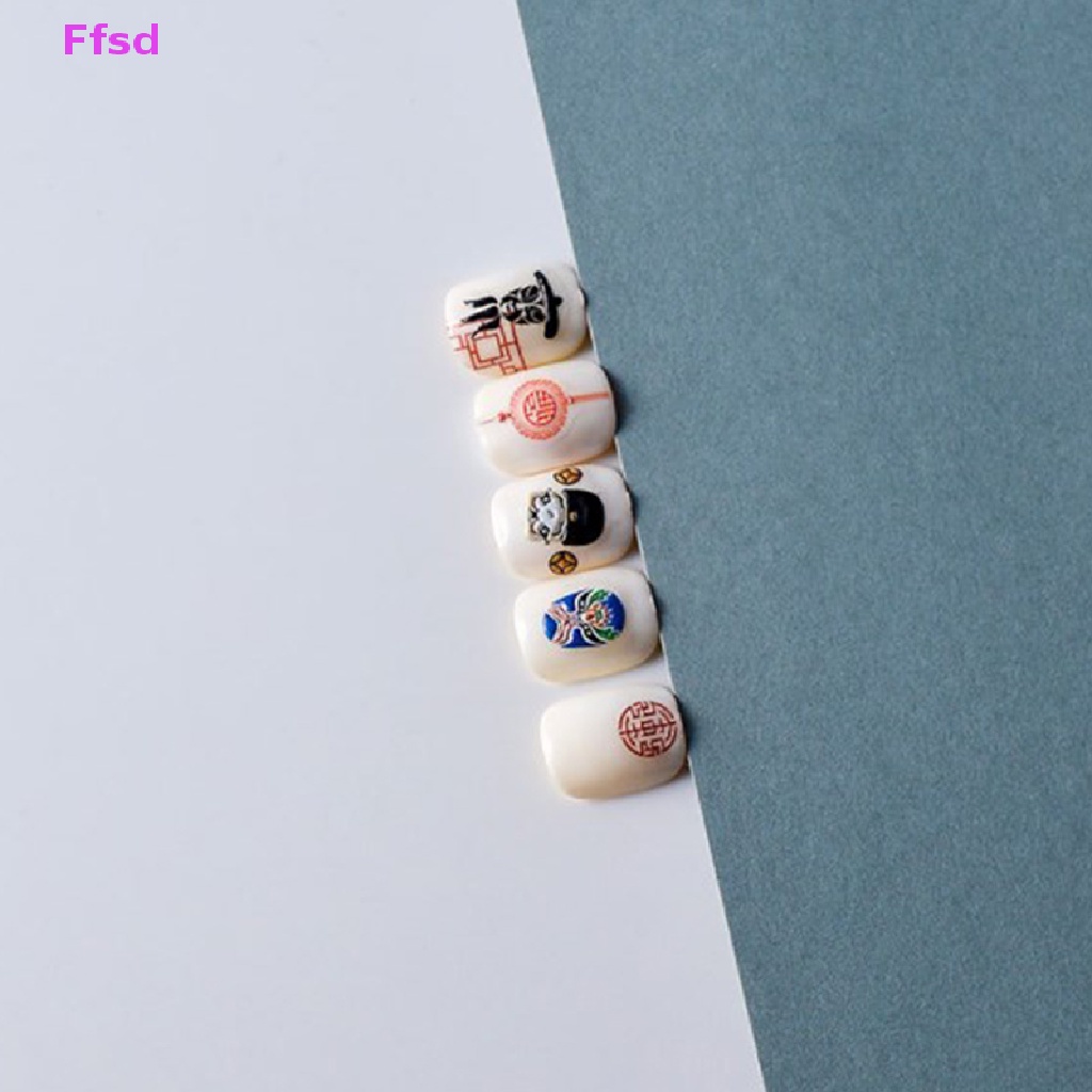 {Ffsd} Miếng Dán Trang Trí Móng Tay Nghệ Thuật Tự Dính Hình Opera Trung Quốc Bán Chạy