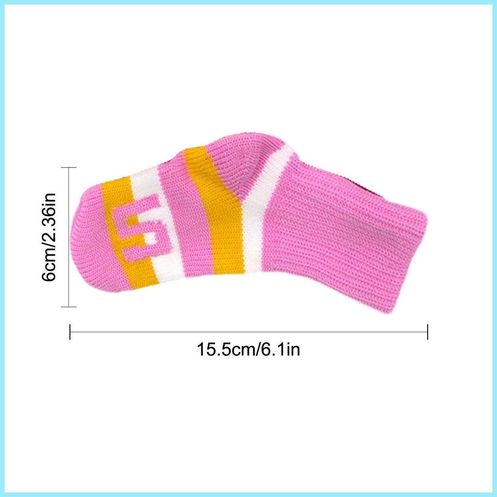 Bộ 9 Vỏ Bọc Đầu Gậy Đánh Golf Dệt Kim Thủ Công Thoải Mái Kèm Thẻ Số