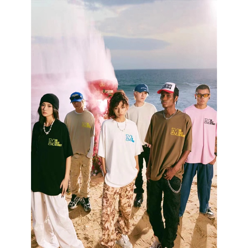 Áo Thun Tay Ngắn Dáng Rộng Phong Cách retro Mỹ Thời Trang Mùa Hè Cho Nam Và Nữ