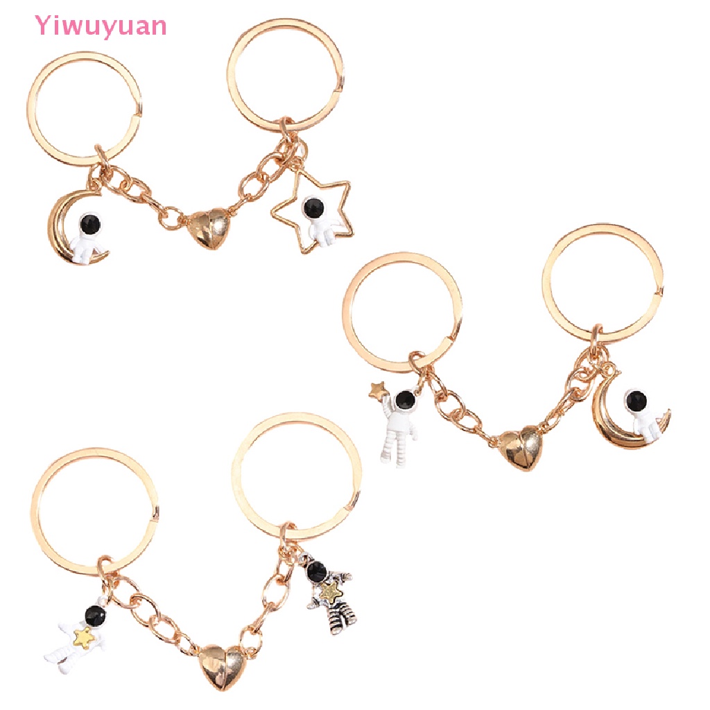 < Yiwuyuan > Móc Chìa Khóa Nam Châm Hình Phi Hành Gia Trái Tim Bằng Kim Loại Trang Trí Túi Xách Mới