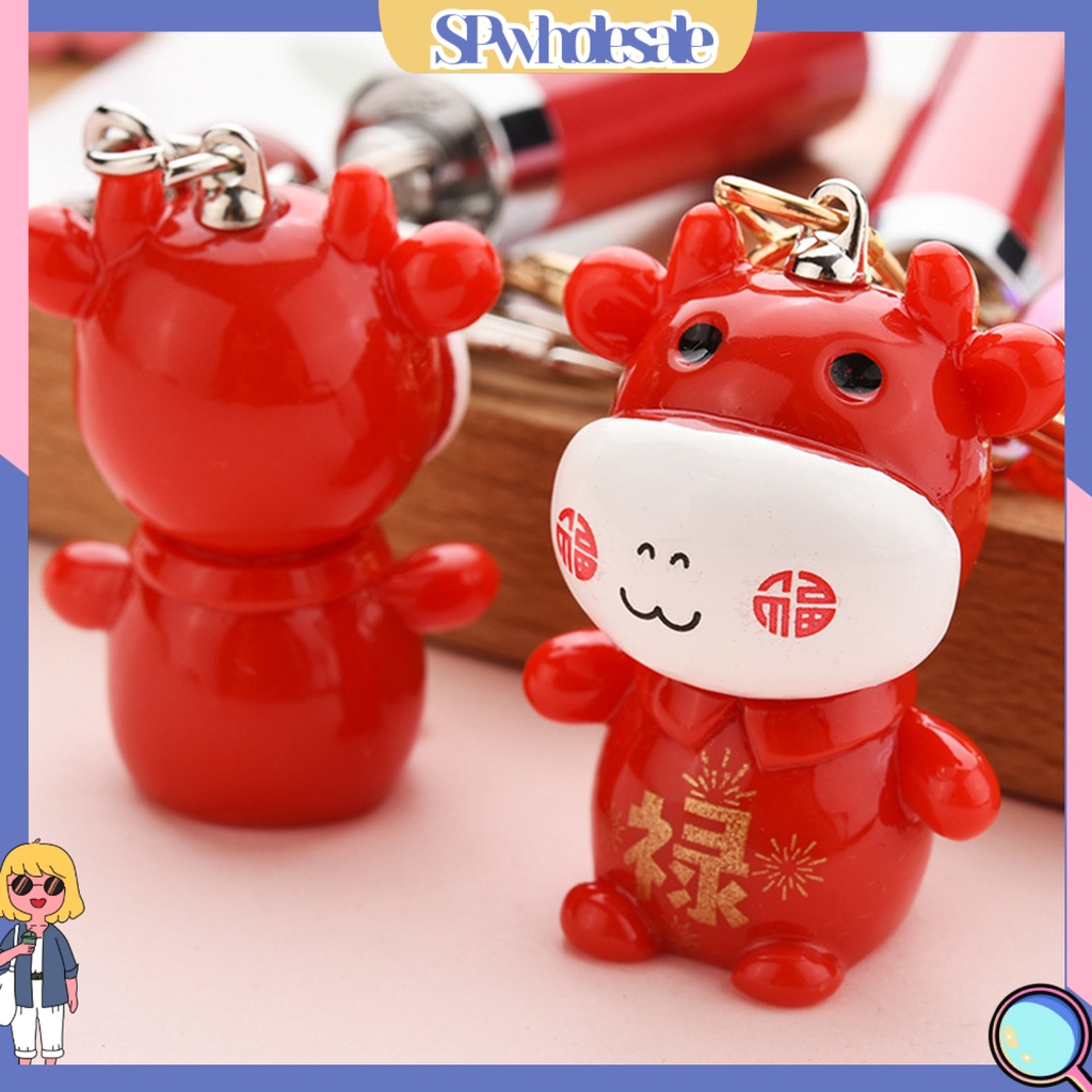 <SPwholesale> Móc Khóa Linh Vật Tài Lộc May Mắn Hoạt Hình Trung Quốc Có Đèn Pin