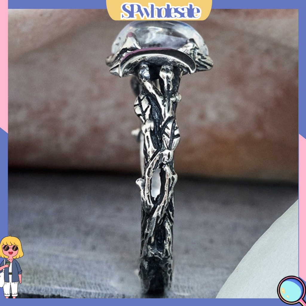 <SPwholesale> Nhẫn Nữ Màu Bạc Tinh Tế Phong Cách Retro Thời Trang Mặc Hàng Ngày