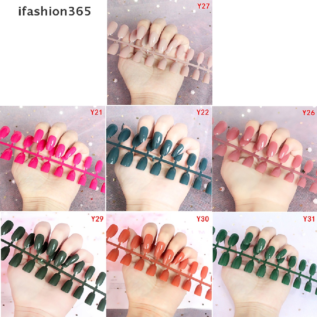 Set 24 Móng Tay Giả Bằng Acrylic Thời Trang ifashion365