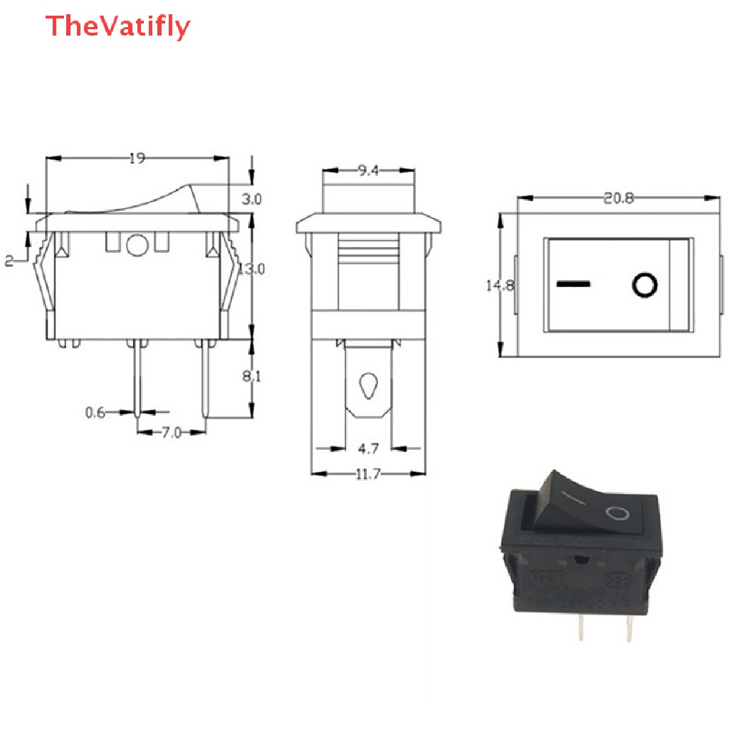 Set 5 Công Tắc Nhấn / Tắt Mini 2Pin On / Off Chống Thấm Nước Kèm Vỏ Bọc Chống Thấm Nước