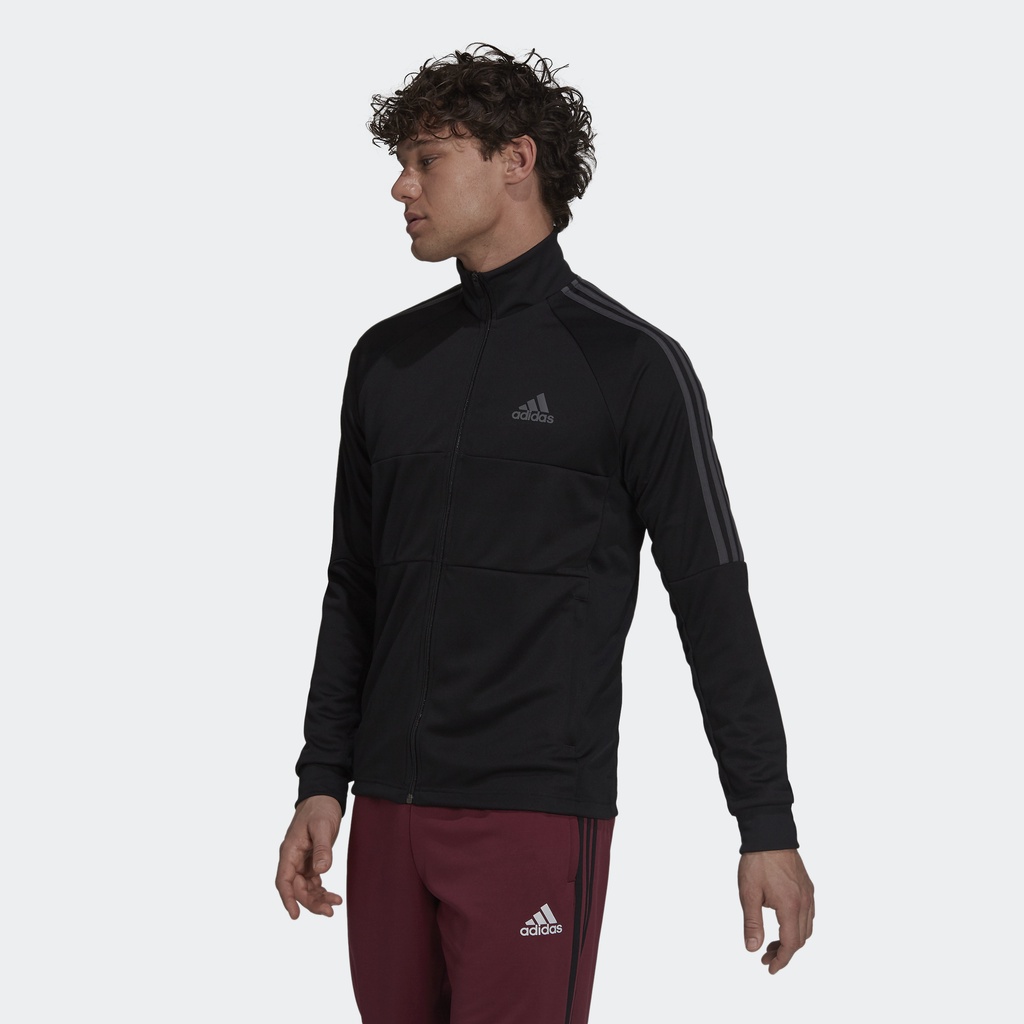 Adidas Bóng đá Track Jacket Ôm 3 Sọc Sereno Cut AEROREADY Nam Đen GT8803