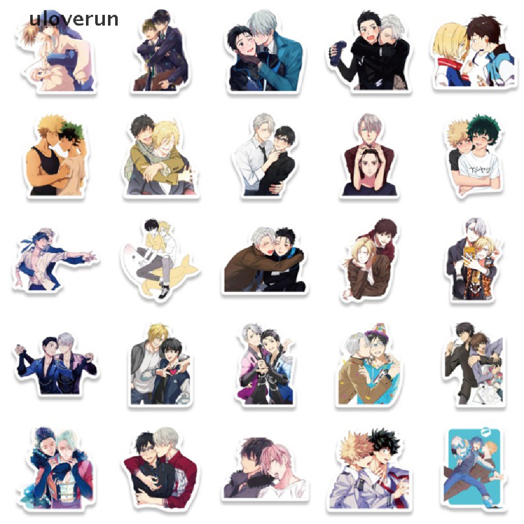 Bộ 50 Miếng Dán Anime BL; yaoi Cho Laptop Ván Trượt Đồ Chơi vn