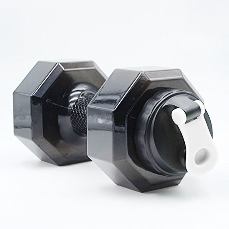 75 Oz ( 2,2 L) Bình nước hình quả tạ Dung tích lớn BPA Free Flip Top Nắp chống rò rỉ (black)