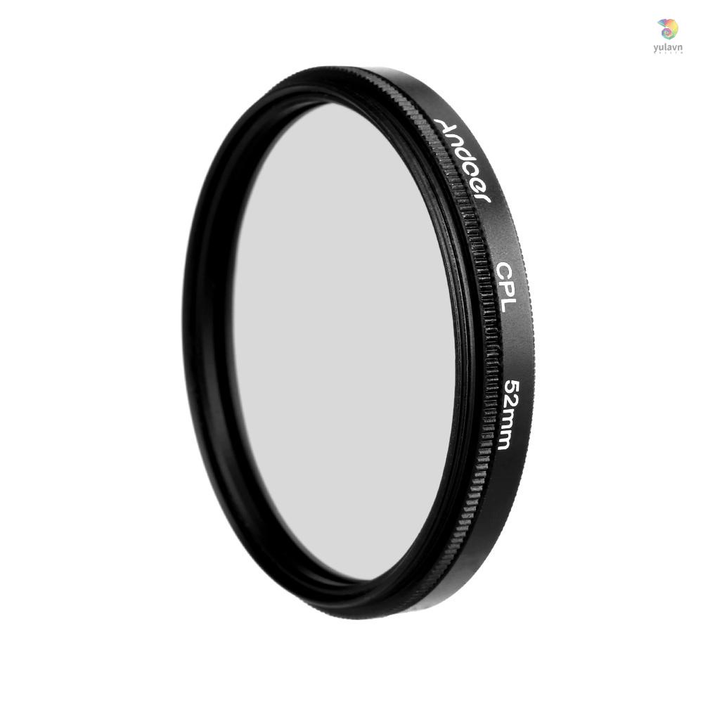 Bộ Kính Lọc Phân Cực Andoer 52mm UV + CPL + 4 + Star 8 Điểm Cho Máy Ảnh Pentax DSLR