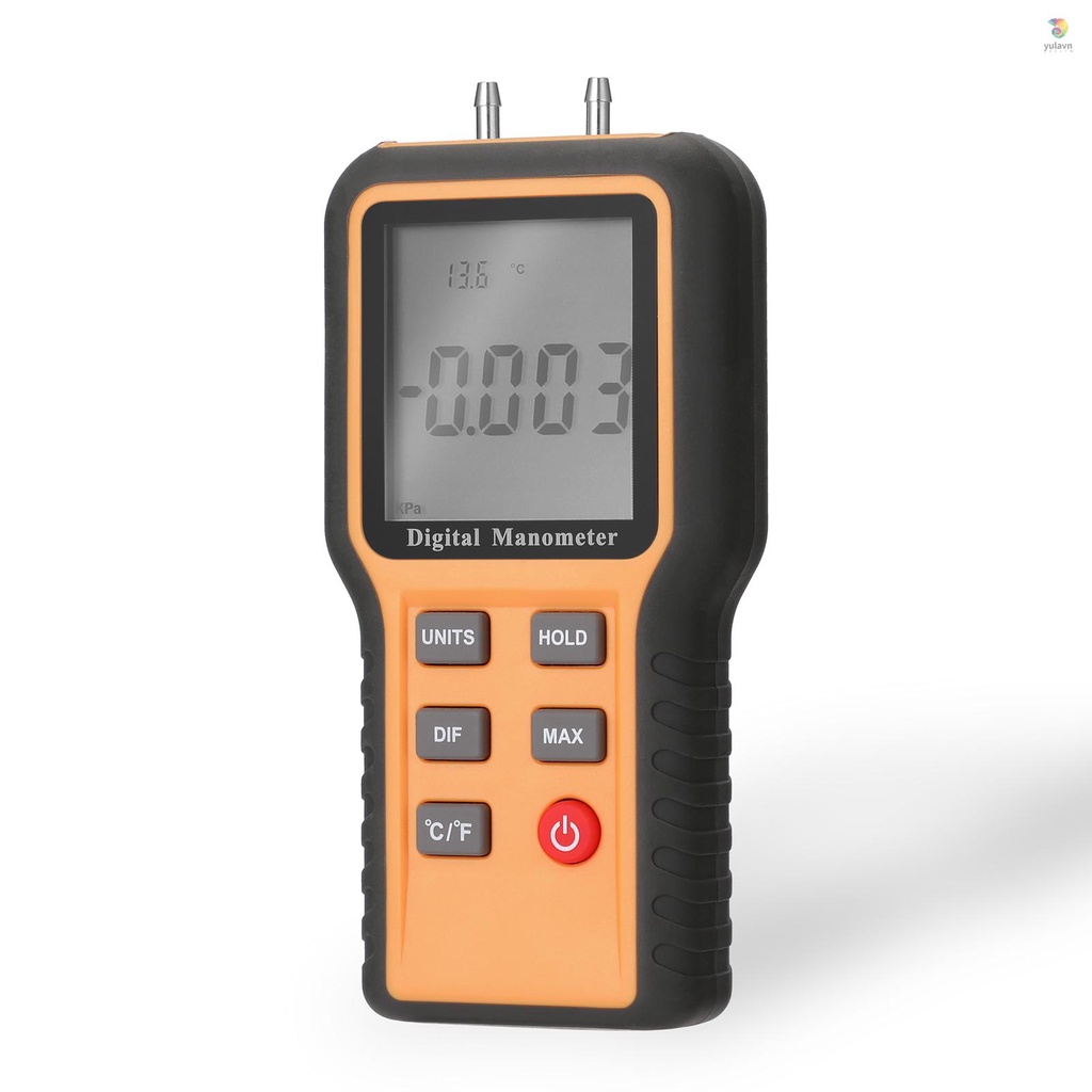 Màn Hình LCD Kỹ Thuật Số Chuyên Dụng Chất Lượng Cao °C °F Dụng Cụ Đo Áp Suất Ống Nước 12 Chế Độ Có Thể Điều Chỉnh Tiện Dụng