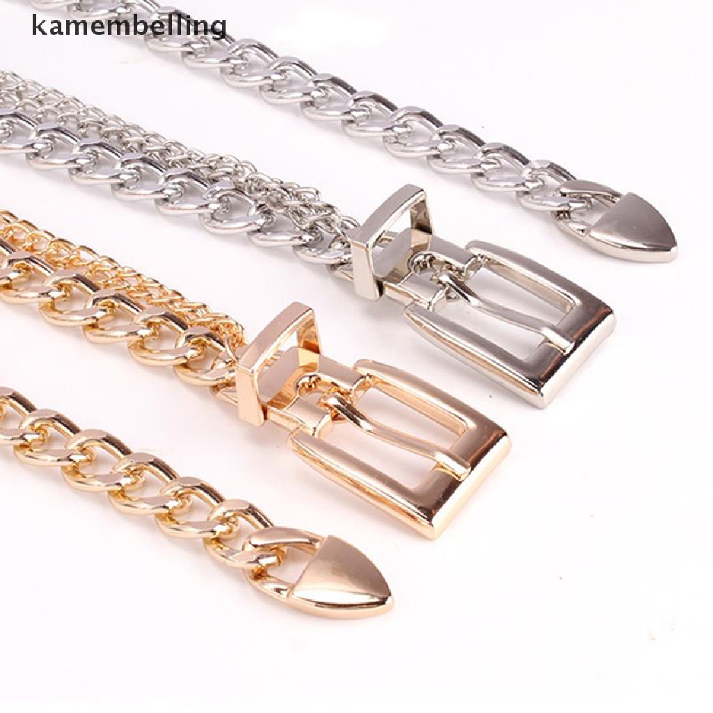 Thắt Lưng Dây Xích Kim Loại Nhiều Lớp Phối Tua Rua Cho Nữ