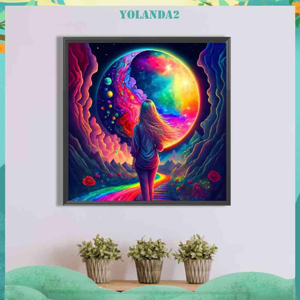 Tranh Đính Đá Kim Cương Toàn Bộ 5D DIY Hình Vẽ Trừu Tượng Trang Trí Nhà Cửa