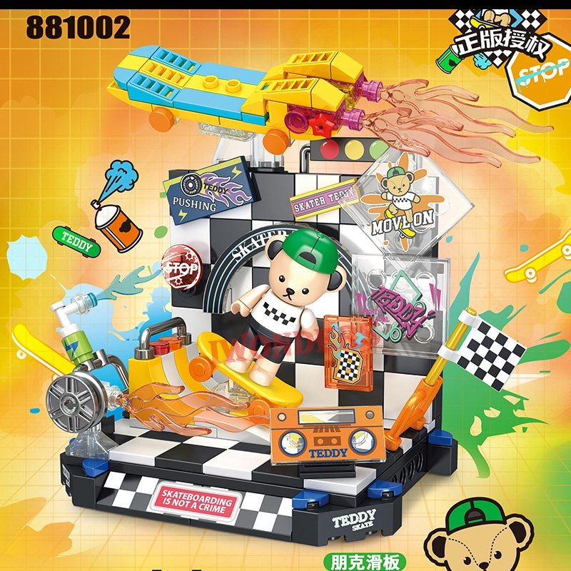 Mô Hình Đồ Chơi Tàu Cướp Biển Gấu Teddy Đa Phong Cảnh Sáng Tạo