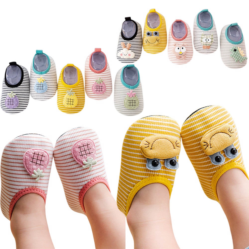 Giày Chống Trượt Thoáng Khí In Họa Tiết Hoạt Hình Khủng Long / Thỏ Dễ Thương Cho Bé Tập Đi 6 Tháng - 2.5 Tuổi