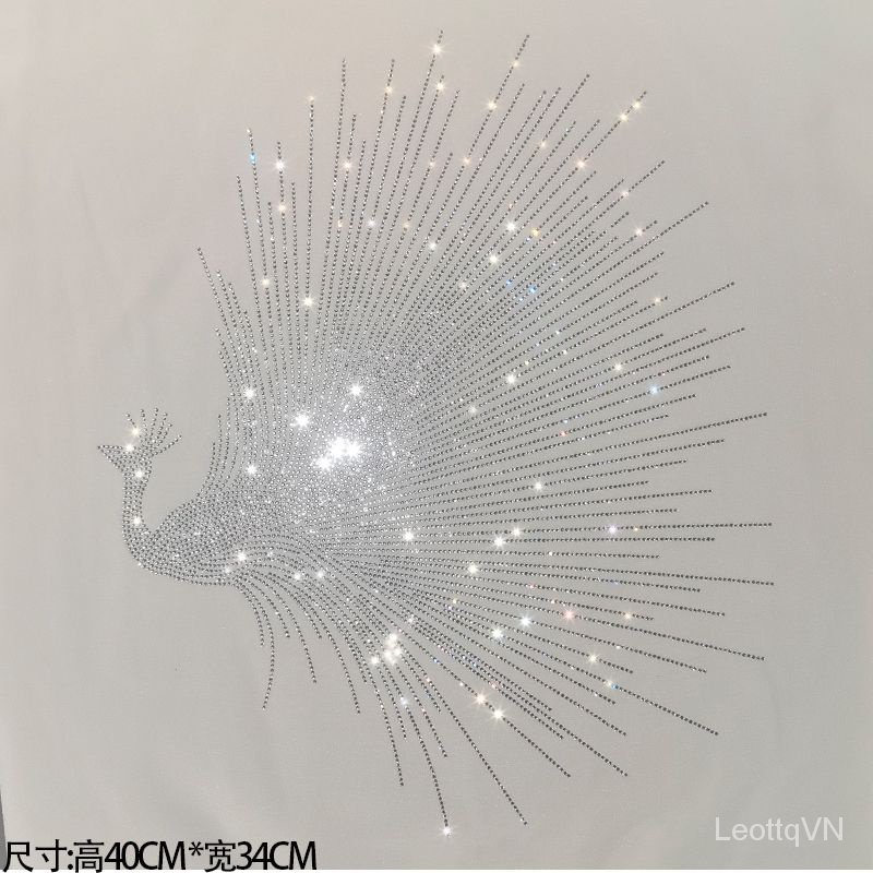 Hàng Mới Về Nhãn Dán Quần Áo Đính Đá Họa Tiết Thiên Nga Siêu Nhấp Nháy Phong Cách Mới DIY Jtmm