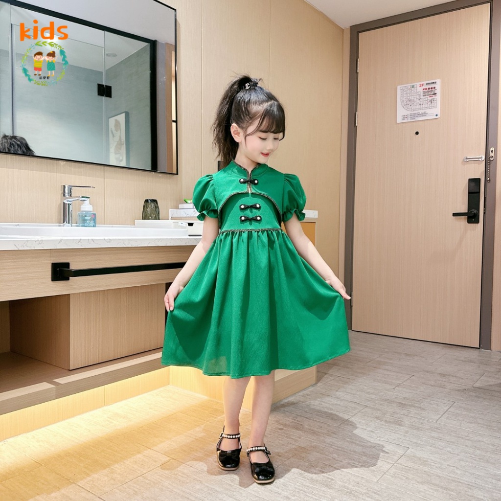 Đầm Hai Dây Mùa Hè Phong Cách Thời Trang Phương Tây Dành Cho Bé Gái 3-5 - 8-10 - 12-13 Tuổi