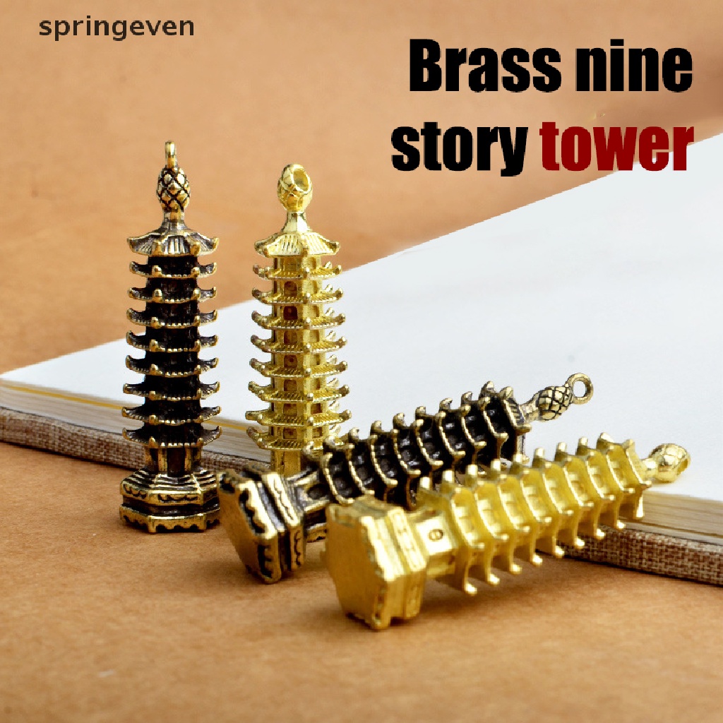 Springeven Mặt Dây Chuyền Hình Tháp Cicada Truyền Thống Trung Quốc Chín Tấc Bằng Đồng Thau Giúp Học Tập