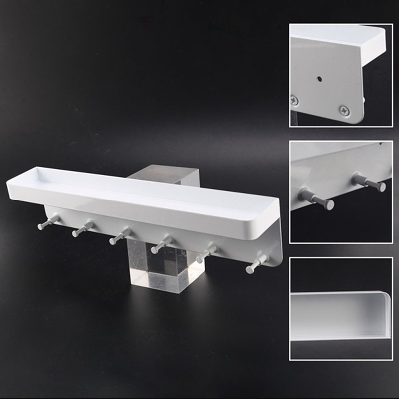 Giá Đỡ Chìa Khóa Treo Tường Bằng Kim Loại Màu Trắng Trang Trí Nhà Cửa