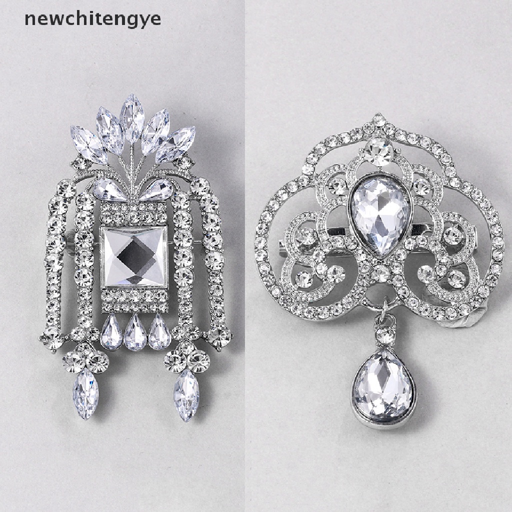 Ghim Cài Áo Hình Giọt Nước Đính Đá Pha Lê Phong Cách Vintage Thời Trang Cho Nữ