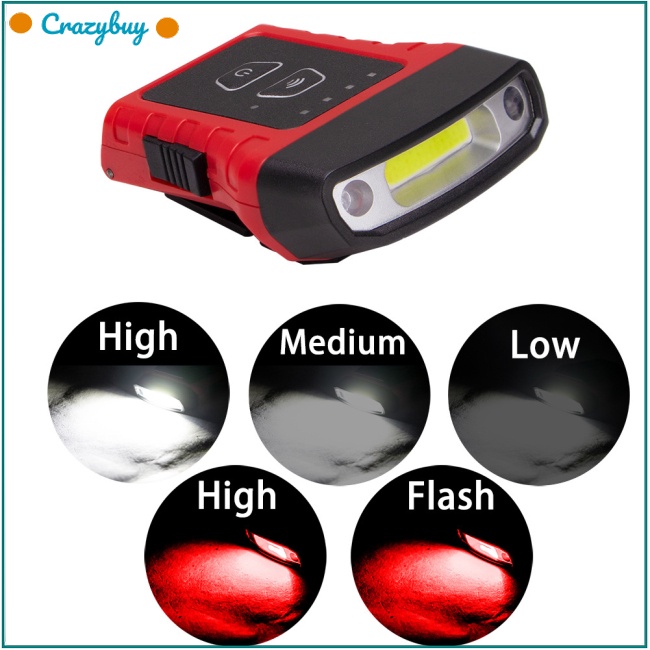 Cr Đèn Led Cob Đeo Đầu Có Thể Xoay 180 Độ Sạc Usb Tiện Dụng