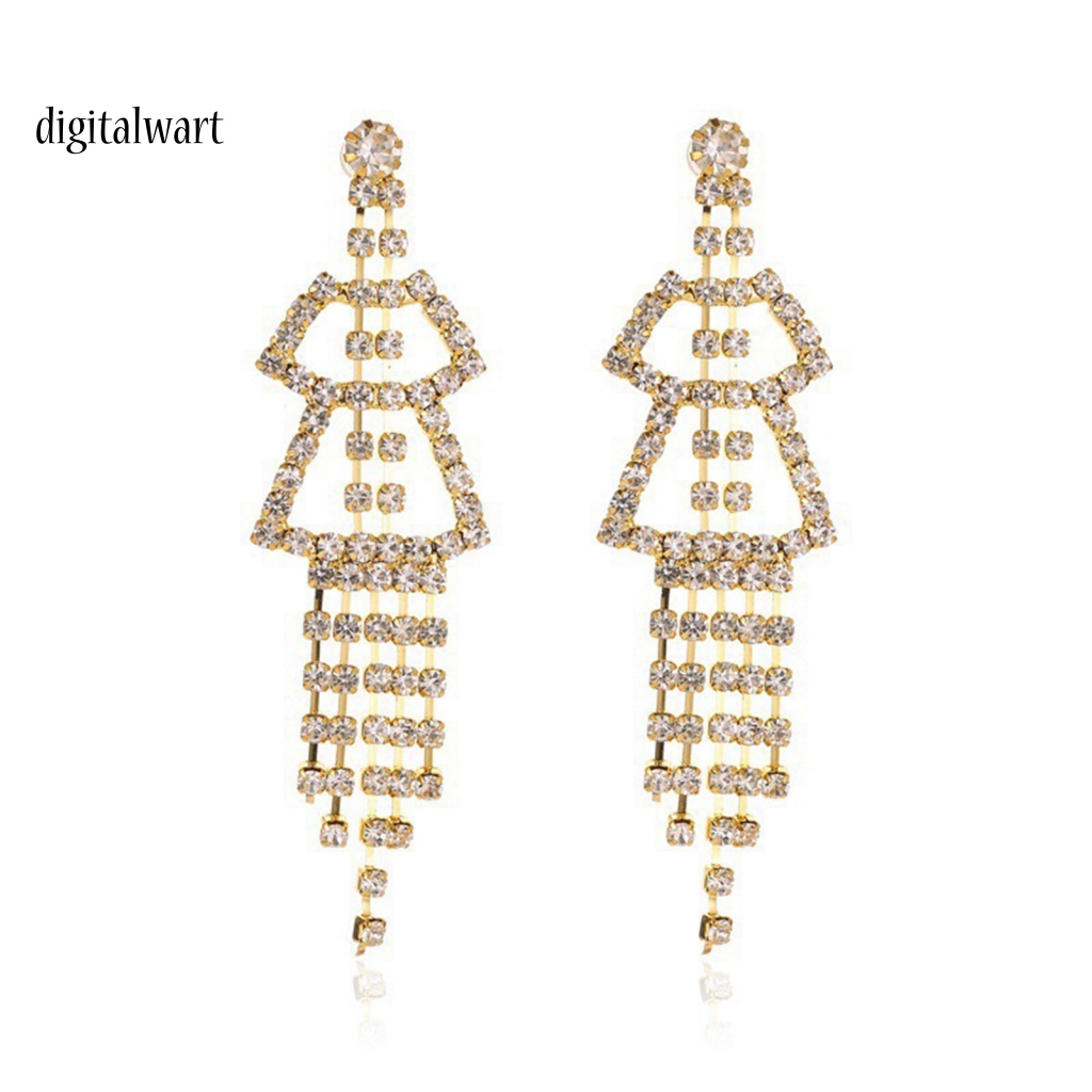 Kỹ Thuật Số| 1 Đôi Bông Tai Tua Rua Dài Lấp Lánh Thời Trang Dành Cho Nữ