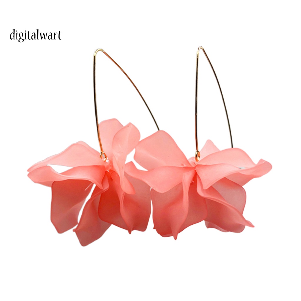 Kỹ Thuật Số| 1 Đôi Bông Tai Móc Hình Cánh Hoa Handmade Phong Cách Bohemian Thời Trang Cho Nữ