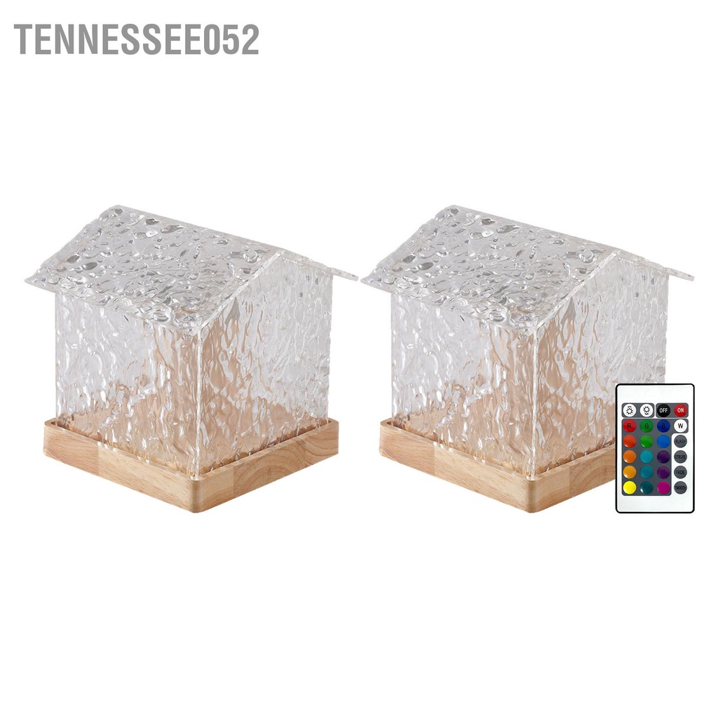 Tennessee052 Dynamic Water Ripple Night Light Đèn trang trí hoa văn pha lê với chụp đèn acrylic cho gia đình