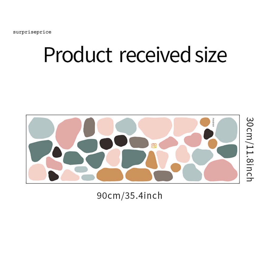 Sticker Dán Tường Tự Dính Họa Tiết Đá Màu Nước Sắc Thu Hút Sáng Tạo