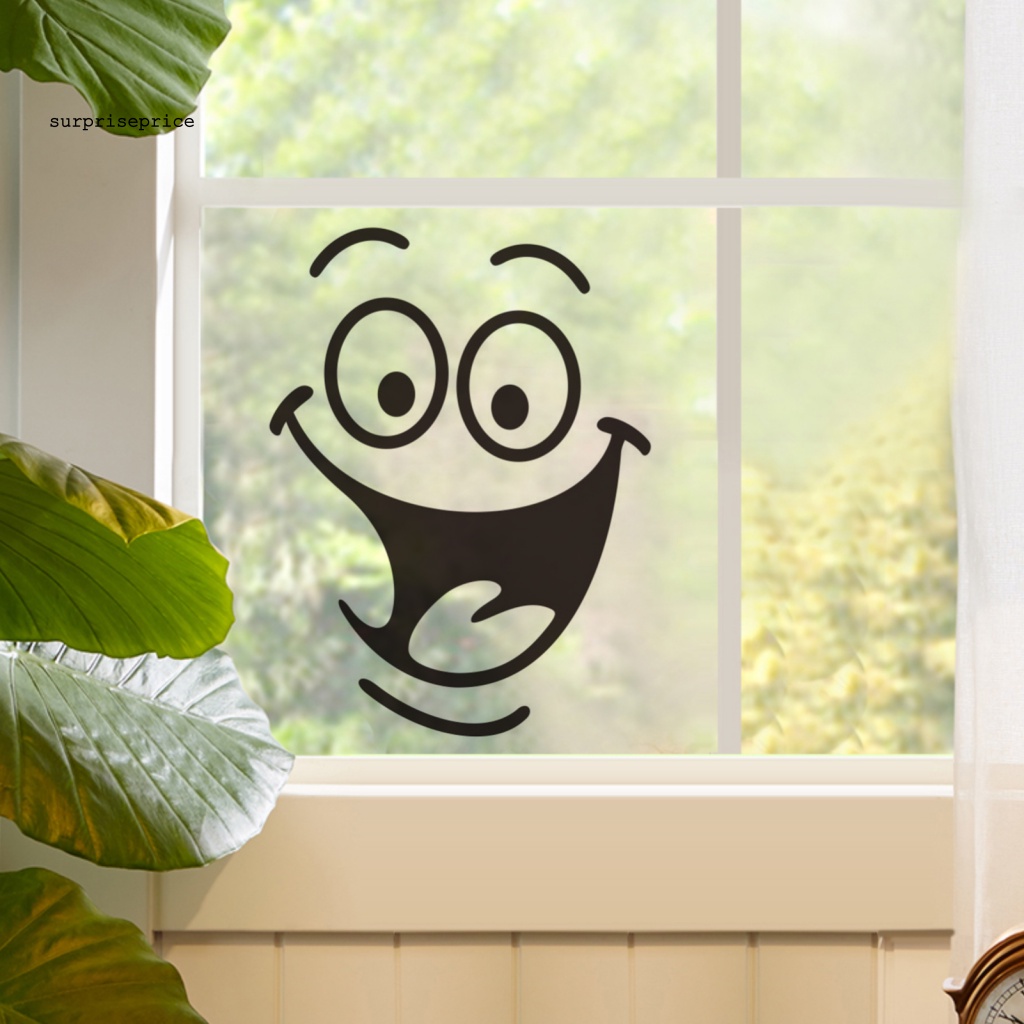 Sticker PVC Dán Tường Tự Dính Hình Mặt Cười Vui Nhộn Trang Trí Nhà Cửa