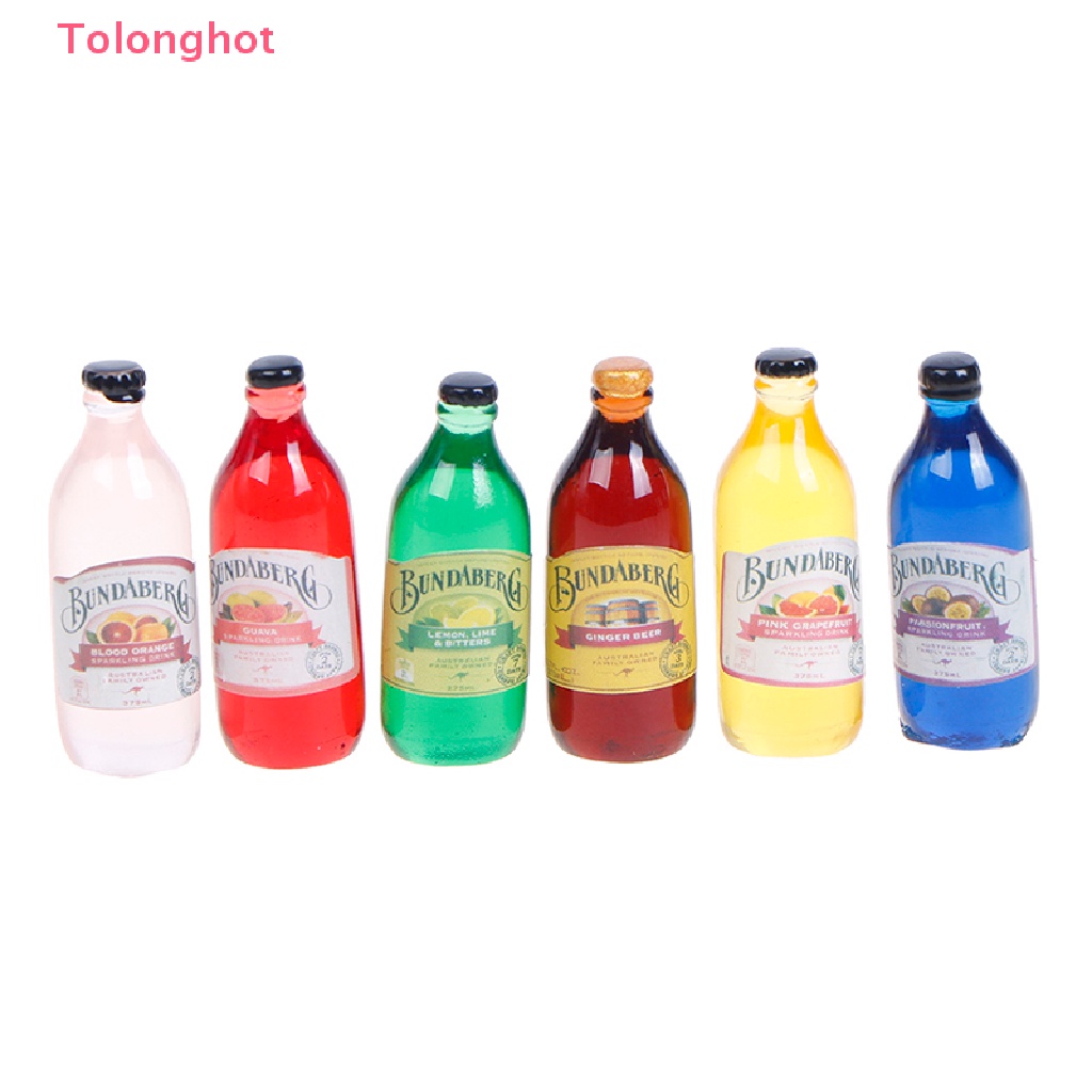 Set 6 Chai Rượu Mini Tỉ Lệ 1 / 12 Dùng Để Trang Trí Nhà Búp Bê