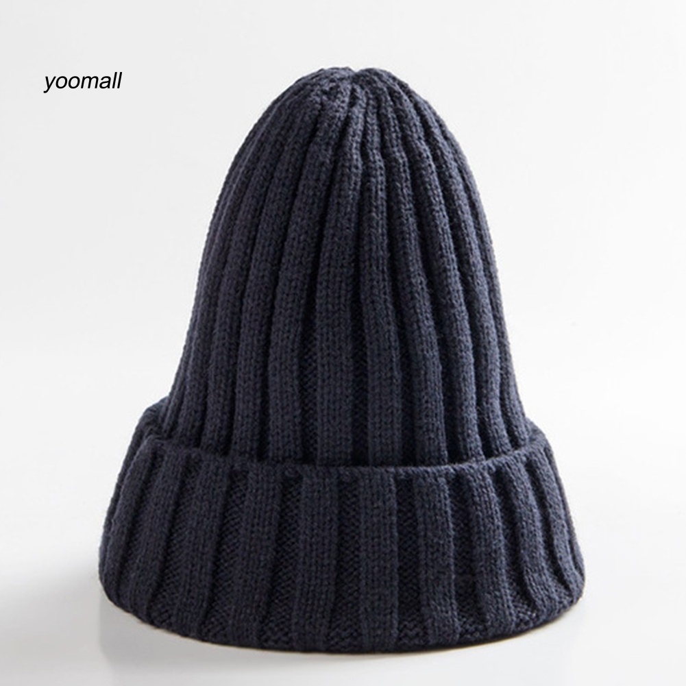 Mũ Beanie Dệt Kim Màu Trơn Mềm Mại Phong Cách Hiphop