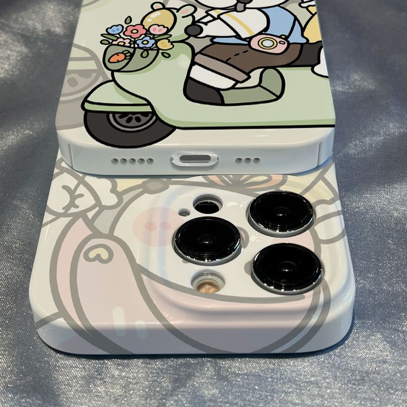 Miếng Dán Bảo Vệ Màn Hình Họa Tiết Thỏ Đáng Yêu Cho Iphone 8 7 12Xrxs111413Ốp Điện Thoại Họa Tiết Xe Mô Tô SKT2 Cho Apple promax / plus / SKT2