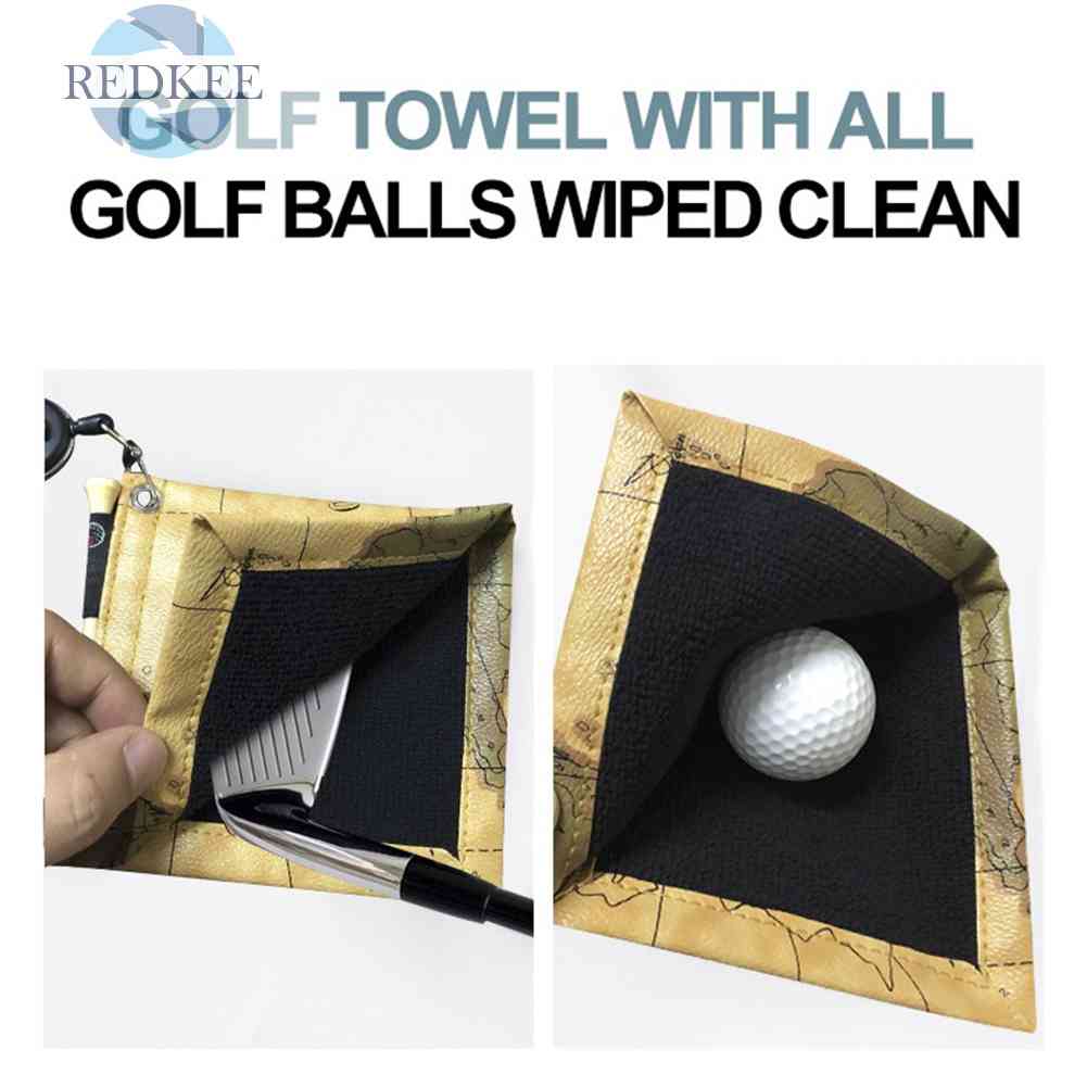 Khăn Lau Chùi Vệ Sinh Bóng Golf Hình Vuông Bằng PU