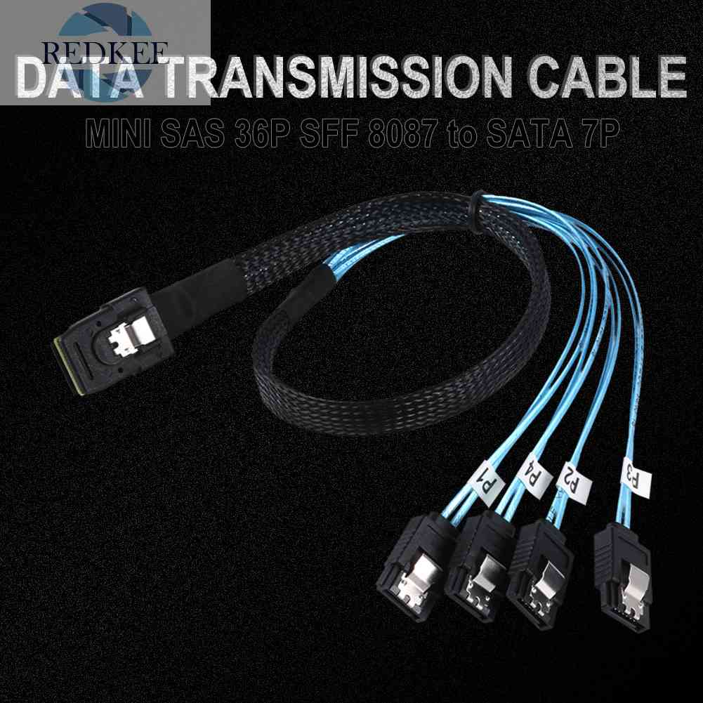 Cáp ChuyểN ĐổI G0101 0.5m MINI SAS 36P SFF 8087 Sang 4 SATA 7P