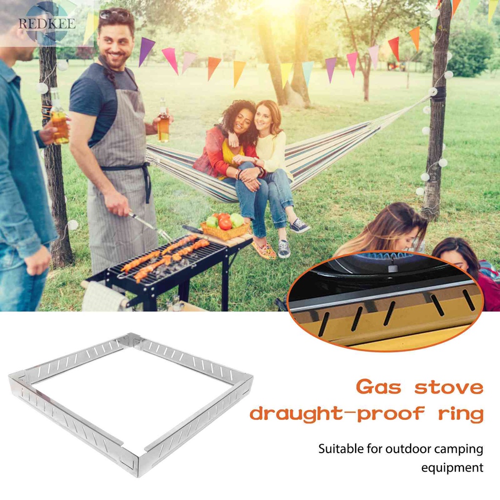 Vòng Chắn Gió Bếp Ga Bằng Thép Không Gỉ Có Thể Tháo Rời