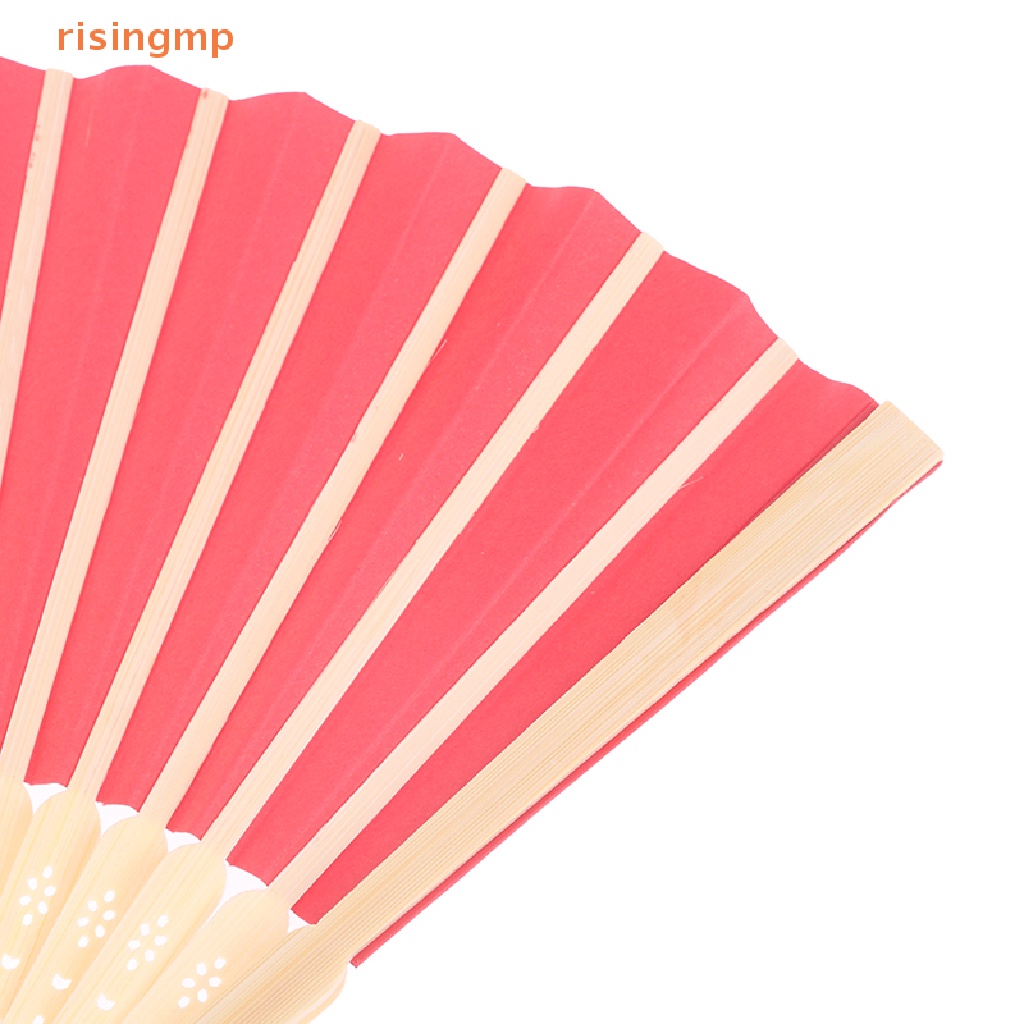 Quạt Xếp Cầm Tay Màu Sắc Trơn Phong Cách Trung Hoa Cổ Điển