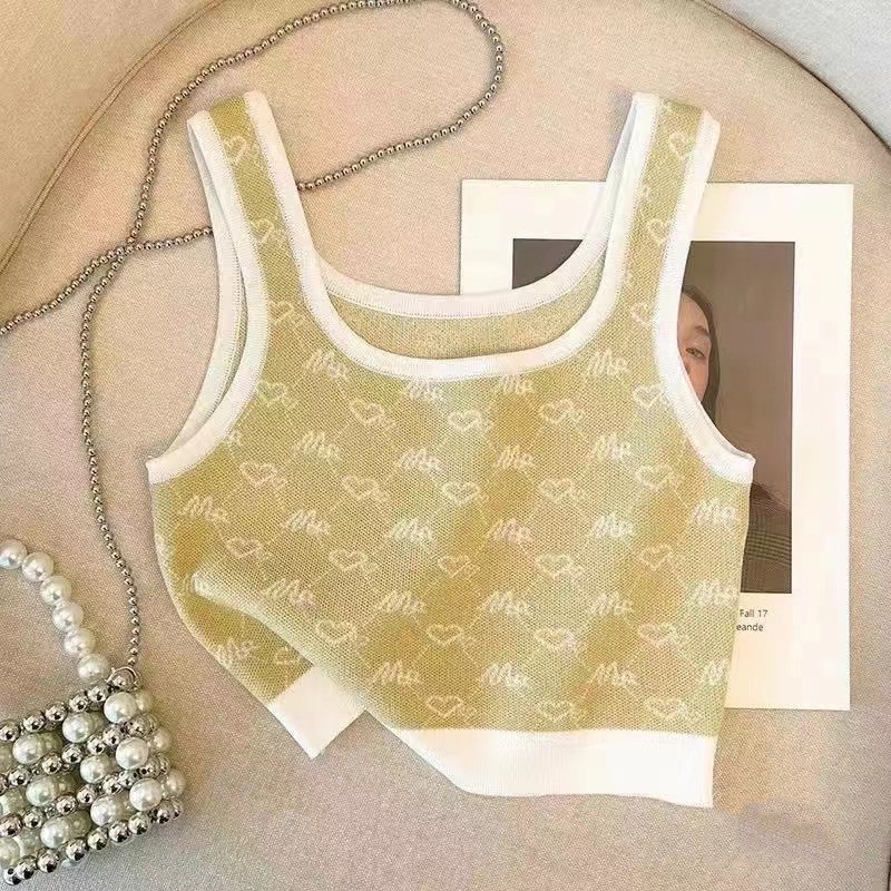 NZN Áo Sát Nách Cổ Chữ U Họa Tiết Tương Phản Thời Trang Mùa Hè Mới