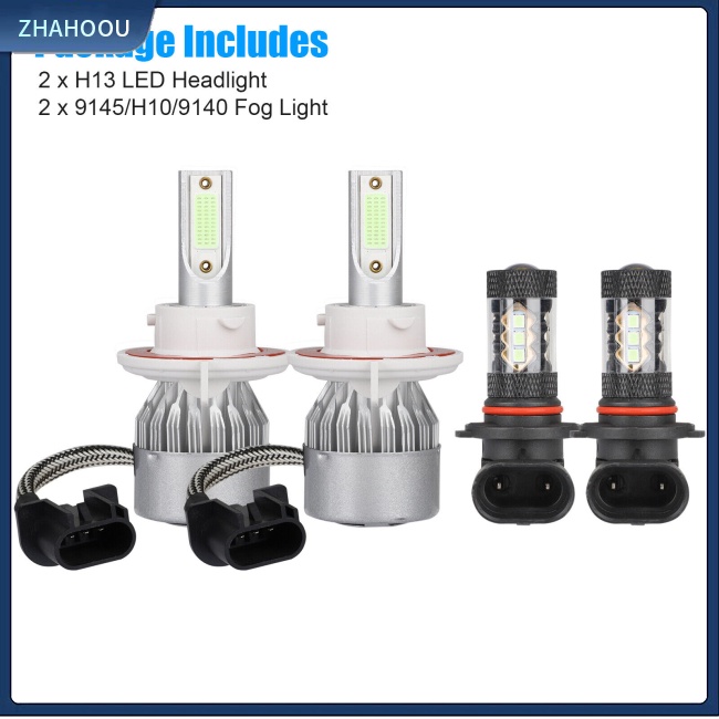 ☃Nhà Cửa☃ Set 4 Đèn Pha Chống Sương Mù 8000k Bằng Nhôm Cho Ford F-150 2004-2014