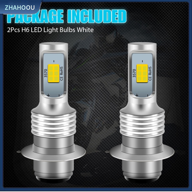 ☃Nhà Cửa☃ Set 2 Bóng Đèn Pha H6 6000k Ánh Sáng Trắng Dành Cho Xe Mô Tô