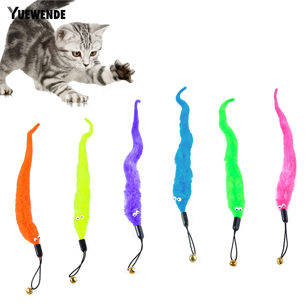 Gậy Trêu Mèo Hình Sâu Có Chuông Thay Thế Tiện Dụng