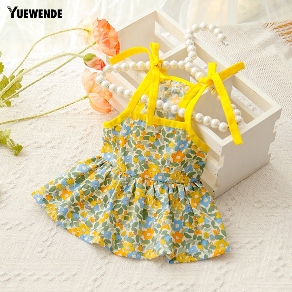 Đầm In Hoa Siêu Nhẹ Thoáng Khí Thời Trang Mùa Hè Xinh Xắn Cho Thú Cưng