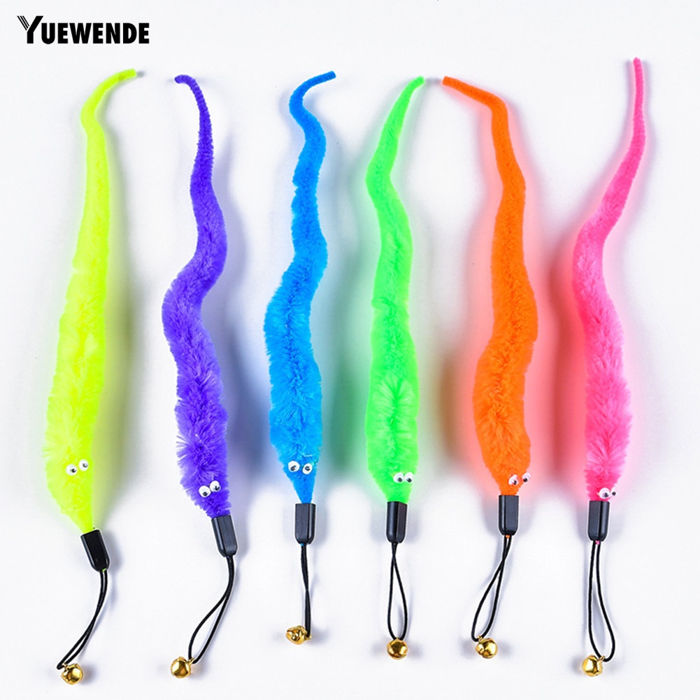 Gậy Trêu Mèo Hình Sâu Có Chuông Thay Thế Tiện Dụng