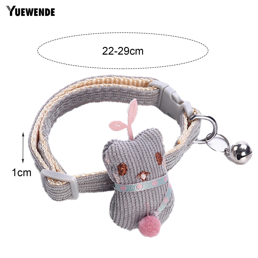 Ye.b Vòng Cổ Polyester Màu Sắc Tươi Sáng Họa Tiết Hoạt Hình Có Chuông Dành Cho Thú Cưng