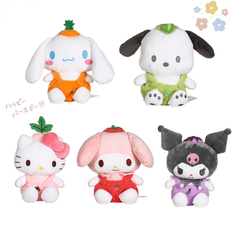 SANRIO Đồ chơi nhồi bông Hình Kuromi Hello Kitty Cinnamoroll Đáng Yêu Cho Bé
